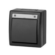 AQUANT 2K łącznik natynkowy 1-biegunowy (schodowy) IP 55 - kolor antracytowy