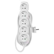 Przedłużacz 5 m / 5 gniazd / biały / PVC / 1 mm2