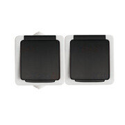 TEKNO 05-1254-143 sz Gniazdo zasilające francuskie podwójne ochrona styków