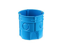 Puszka podtynkowa O 60, z wkrętami, głęboka, Z60Dw niebieska