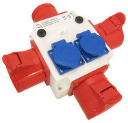 Rozdzielacz siłowy -wt.32A5p400V-3x32A5p400V-2x10A3p250V-2xGBA-ZB-410A250V-IP44