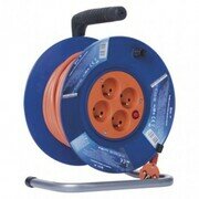 Przedłużacz zwijany 25 m / 4 gniazda / czerwony / PVC / 230 V / 1,5 mm2