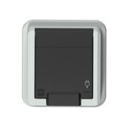 AQUANT 2K gniazdo podtynkowe pojedyncze z uziemieniem 2P+Z IP 55 - kolor szary