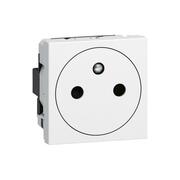MOSAIC GNIAZDO 2P+Z PODŁĄCZENIE PRZEZ ZACISKI AUTOMATYCZNE-2 MOD BIAŁE 16A-250V, Legrand