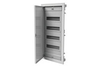 Rozdzielnica modułowa podtynkowa, S-48, 4x12, drzwi nieprzeźroczyste, metalowa, szara, IP40