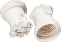Oprawka termoplastyczna E27 odchudzona, 4A, 250V, biała