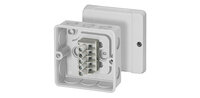 DE 9325 Z Puszka do inst. wewn., szara, IP 55, 10 dławnic membranowych, z zac. 5-bieg., 2,5 mm2, Cu