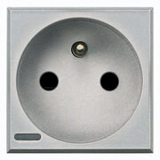 AXOLUTE - GNIAZDO 2P+Z 16A ALUMINIUM, Bticino