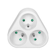 Rozgałęźnik 3x2P+Z, biały