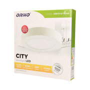 CITY LED 20W, oprawa downlight, natynkowa, okrągła, 1400lm, 4000K, biała, wbudowany zasilacz LED