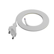 PP-11/2M/2X0,5/OMY P Przew&oacute;d przyłączeniowy z wtyczką płaską; 2x0,5; H03VVH2-F (OMYp); 2m; biały