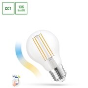 LED GLS 5W E-27 COG 230V CCT+DIM CLEAR Wi-Fi Spectrum SMART