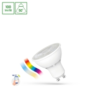 LED GU10 4,5W 230V RGBW+CCT+DIM Wi-Fi/BT Spectrum SMART