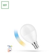 LED KULKA 5W E-14 230V CCT+DIM Wi-Fi Spectrum SMART